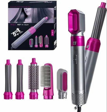 5-in-1 Hot Air Hair Styler – Hair Dryer, Curler & Straightener